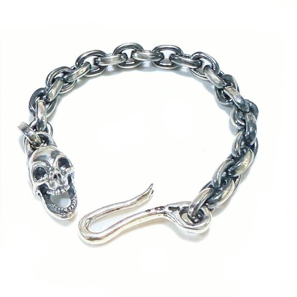 画像4: Skull Snake Tong Half Small Oval Bracelet (4)