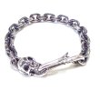 画像1: Skull Snake Tong Half Small Oval Bracelet (1)