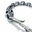 画像3: Skull Snake Tong Half Small Oval Bracelet (3)