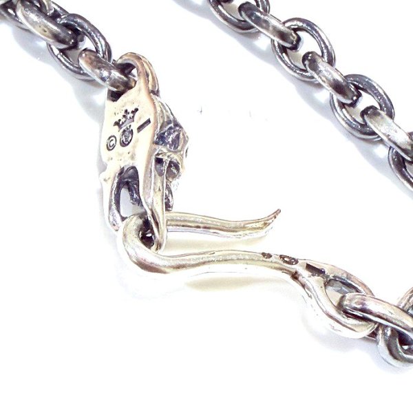 画像11: Skull Snake Tong Half Small Oval Bracelet (11)