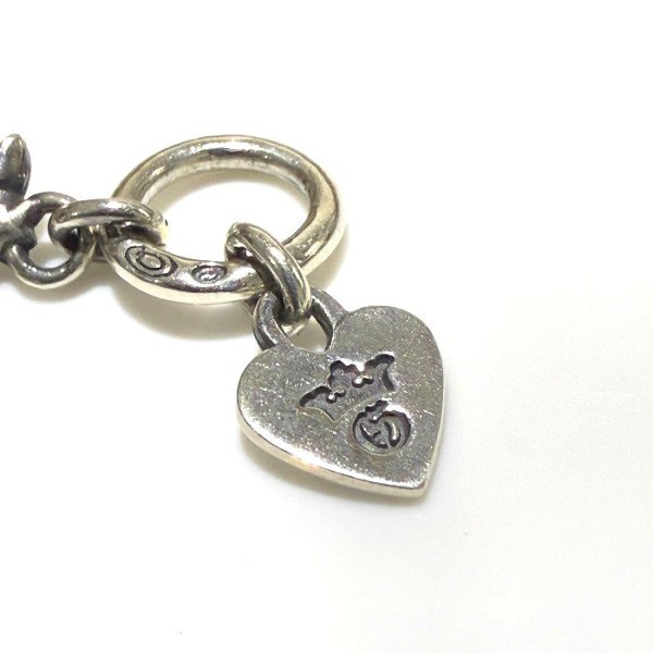 画像6: 1/32 Gothic Grooved Flare Links Bracelet With G&Crown Heart Chaem (6)