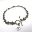 画像3: 1/32 Gothic Grooved Flare Links Bracelet With G&Crown Heart Chaem (3)