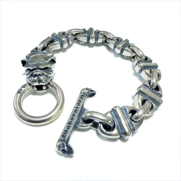 画像3: Boat Neck Old Bulldog With Boat Chain Links Bracelet  (3)