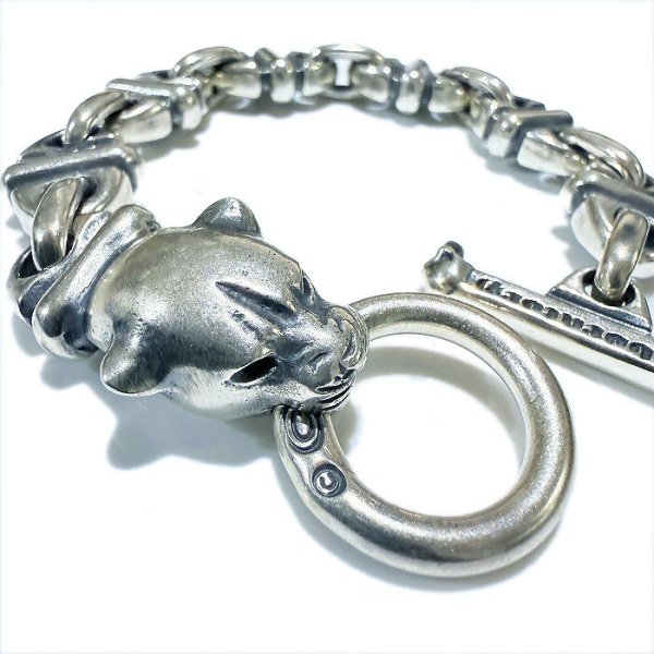 画像6: Boat Neck Long Neck Panther With Boat Chain Links Bracelet  (6)