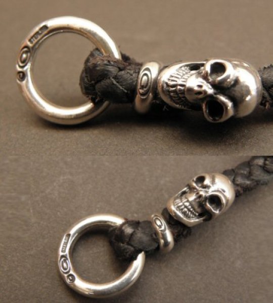 画像5: Quarter 7Skulls braid leather bracelet (5)