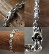画像2: Quarter Skull On Half Chain Bracelet (2)