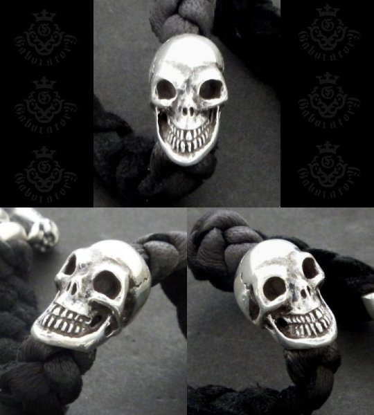 画像3: Bulldog & Skull on braid leather bracelet (3)