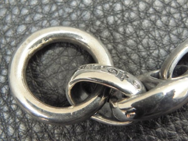 画像9: Skull On 4Heart ID With H.W.O & Anchor Links All Smooth Bracelet (9)