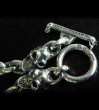 画像4: 2Skulls With Small Oval Chain Links Bracelet (4)