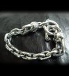 画像3: 2Skulls With Small Oval Chain Links Bracelet (3)