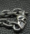 画像4: Single Skull With Small Oval Chain Links Bracelet (4)