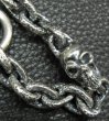 画像9: Single Skull With Small Oval Chain Links Bracelet (9)