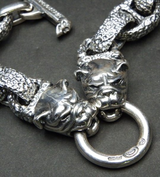 画像3: Bulldog With Chiseled H.W.O & Chiseled Anchor Links Bracelet (3)