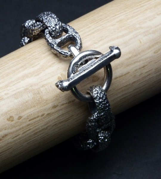 画像6: Bulldog With Chiseled H.W.O & Chiseled Anchor Links Bracelet (6)