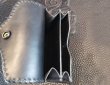 画像5: Saddle Leather Large Coin & Card Case With Lacing (Black) (5)