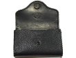 画像4: Buffalo Leather Coin & Card Case With Zipper (Black) (4)