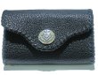 画像1: Buffalo Leather Coin & Card Case (Black) (1)