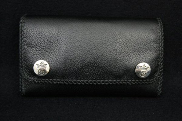 画像3: Crocodile Cross Inlay Buffalo Long Wallet (3)