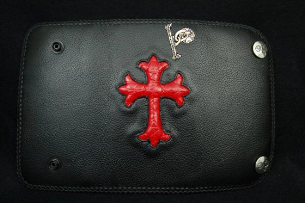 画像5: Crocodile Cross Inlay Buffalo Long Wallet (5)