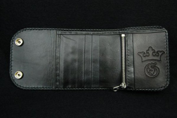画像5: Stingray Short Cross Inlay Buffalo Half Wallet (5)