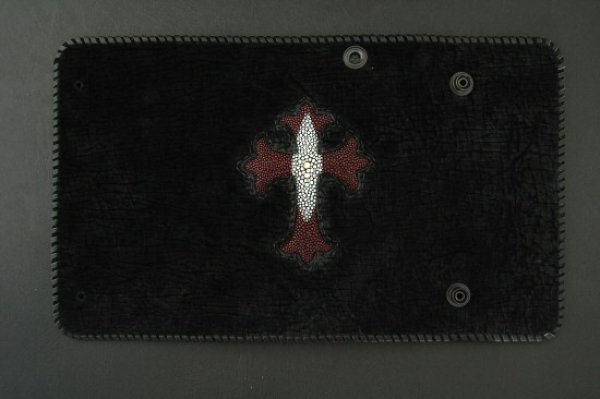画像3: Stingray(Star) Cross Inlay Hippo Long Wallet (3)
