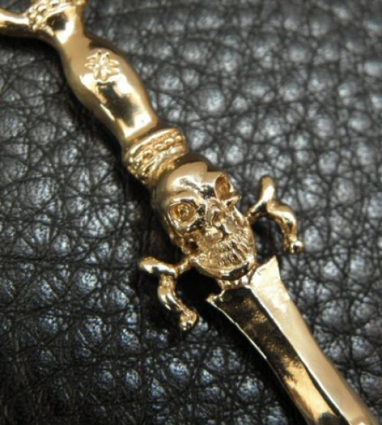 画像4: 10k Quarter Dagger With Skull Pendant With Classic H.W.O (4)