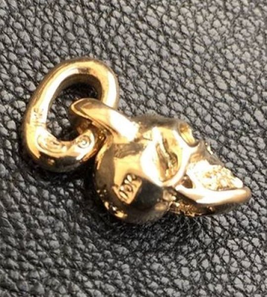 画像6: 10k Half Single Skull Pendant (6)