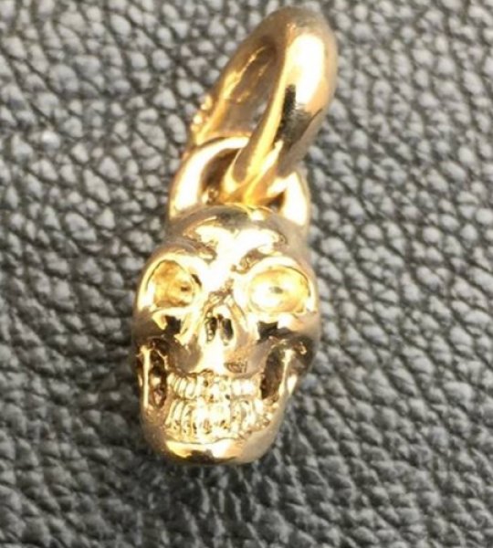 画像8: 10k Half Single Skull Pendant (8)