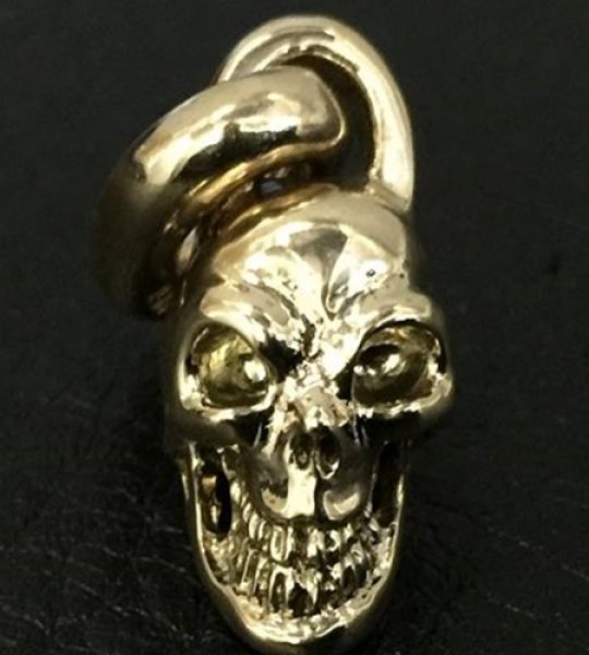 画像13: 10k Half Single Skull Pendant (13)