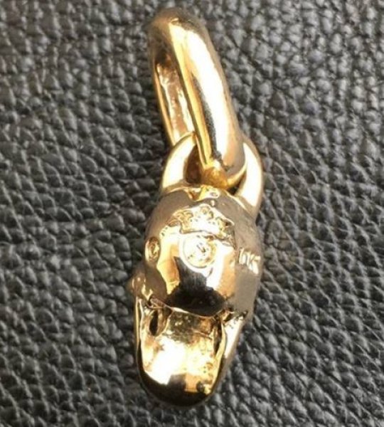 画像4: 10k Half Single Skull Pendant (4)