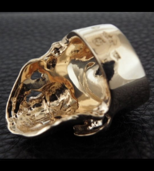 画像12: 10k Gold Large Skull Ring With Jaw (12)