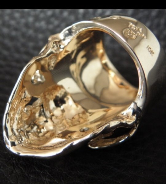 画像11: 10k Gold Large Skull Ring With Jaw (11)