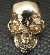 画像8: 10k Gold Large Skull Ring with Jaw (8)