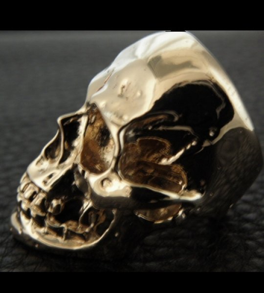 画像4: 10k Gold Large Skull Ring With Jaw (4)