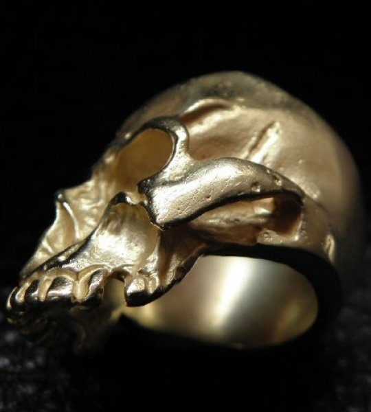 画像11: 10k Gold Large Skull Without Jaw Ring (Mat Color  Finish) (11)