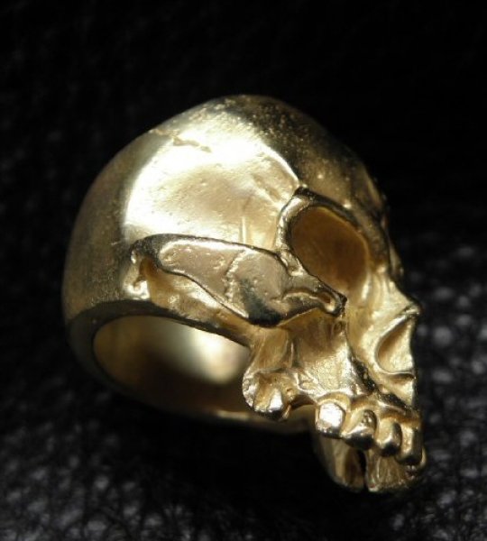 画像10: 10k Gold Large Skull Without Jaw Ring (Mat Color  Finish) (10)
