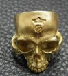 画像4: 10k Gold Large Skull Without Jaw Ring (Mat Color  Finish) (4)