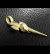 画像13: 10k Gold Half Single Skull Dagger Round Bottom Pendant(Mud Finish) (13)