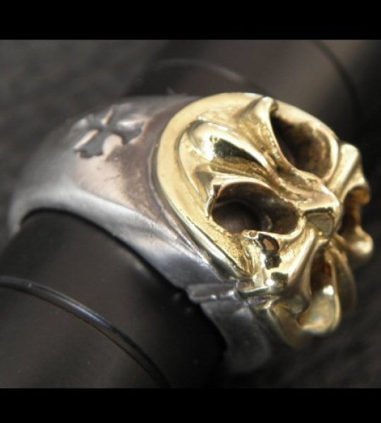 画像12: 10k Gold Cross Oval On Silver Ring (12)