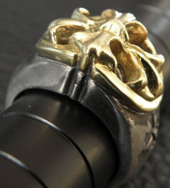 画像19: 10k Gold Cross Oval On Silver Ring (19)