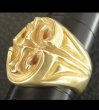 画像11: 10k Gold Sculpted Oval Signet Ring (11)