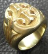 画像9: 10k Gold Sculpted Oval Signet Ring (9)