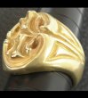 画像3: 10k Gold Sculpted Oval Signet Ring (3)