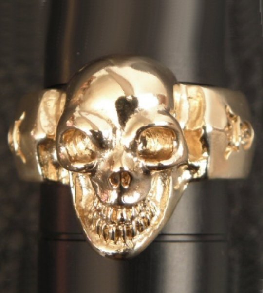 画像7: Gold Single Skull Ring (7)