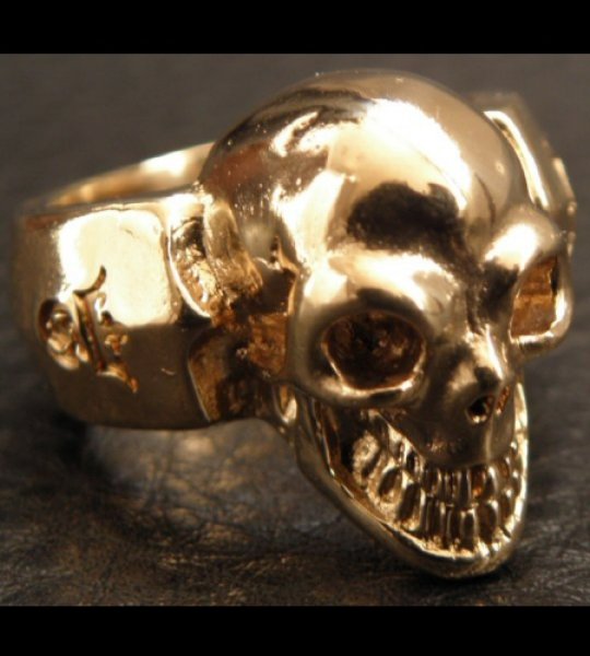 画像5: Gold Single Skull Ring (5)