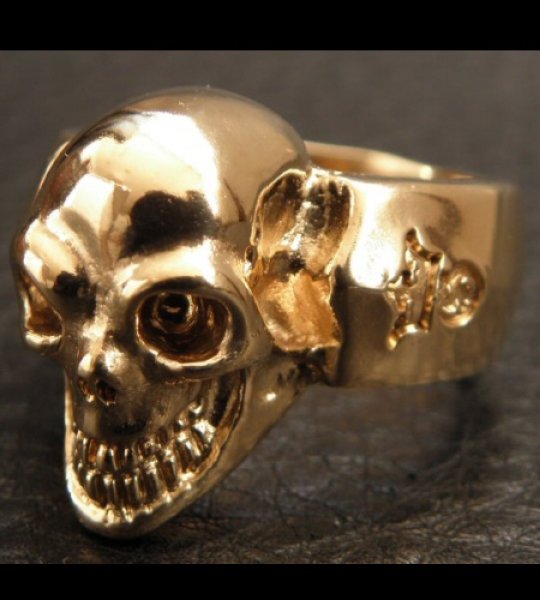 画像4: Gold Single Skull Ring (4)