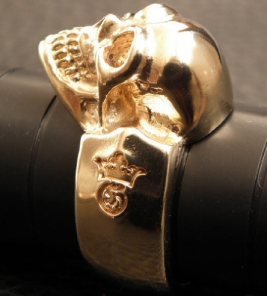 画像9: Gold Single Skull Ring (9)