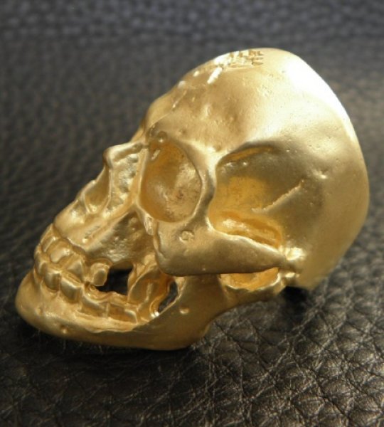 画像4: Gold Large Skull Ring With Jaw (Mat Color Finish) (4)