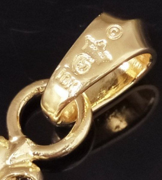 画像7: 10k Gold 1/16 Grooved Cross Pendant (7)