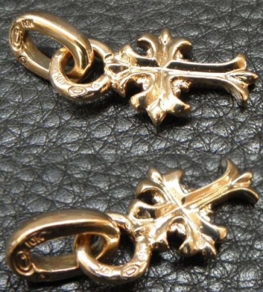 画像13: 10k Gold 1/16 Grooved Cross Pendant (13)